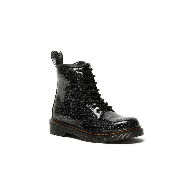 Dr. Martens Junior 1460 Sequin Shiny Sole Trendy Casual Zipper Boots Kids Boots Black 27050001
