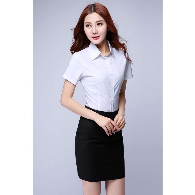 YYFS Women's Fashion Casual Summer Spring Solid Color Print Short Sleeve POLO Neck Blouses & Shirts