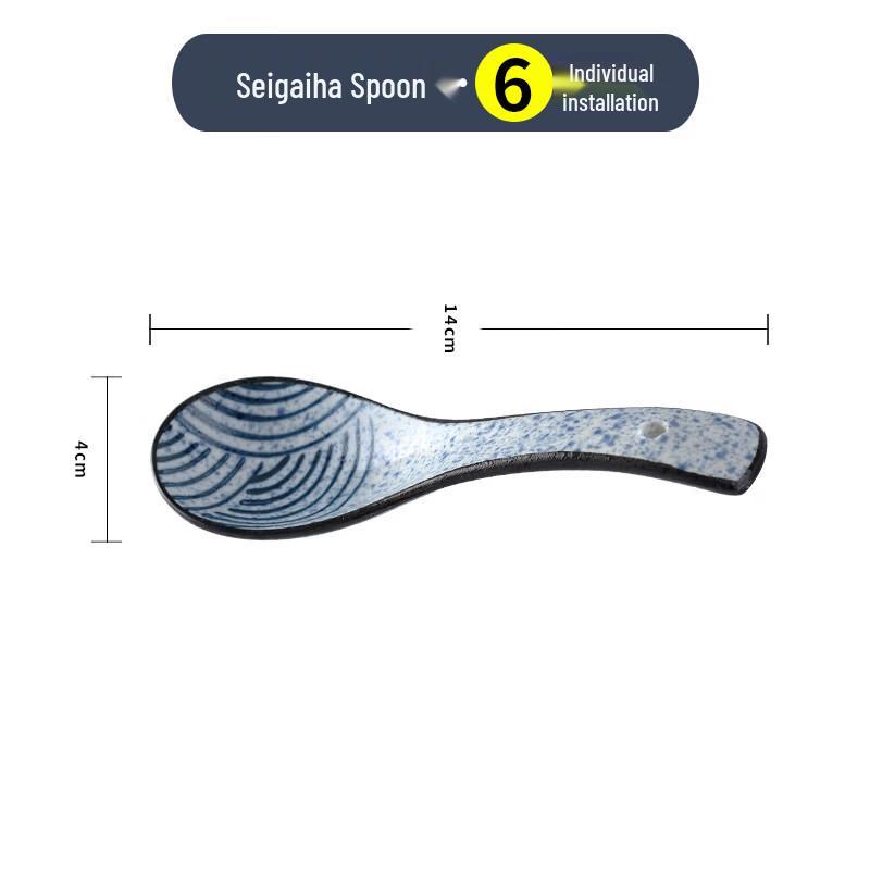 60-Piece Ceramic Long-Handle Spoons Set