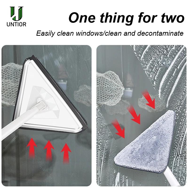 UNTIOR Teleskopický mop s dlouhou tyčí Multifunkční Mopování za sucha i za mokra Čistič oken Otočné Domácí Měkké Čisticí Nástroje