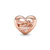 Pandora Moments Fashionable Exquisite Trendy Heart Shaped Charm Women Charm Rose-Gold 781451C00
