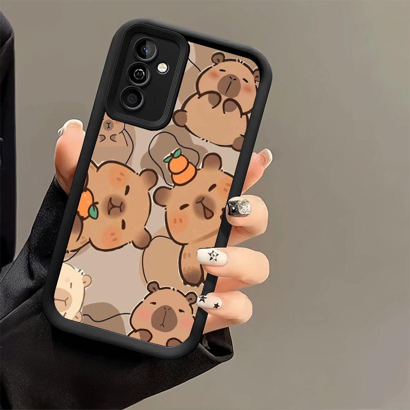 Phone Case for Samsung Galaxy A17 A16 A15 A14 A13 Funny Capybara Cartoon Cute A56 A36 A26 A55 A35 A25 A54 A34 A24 A53 A33 A23 A0