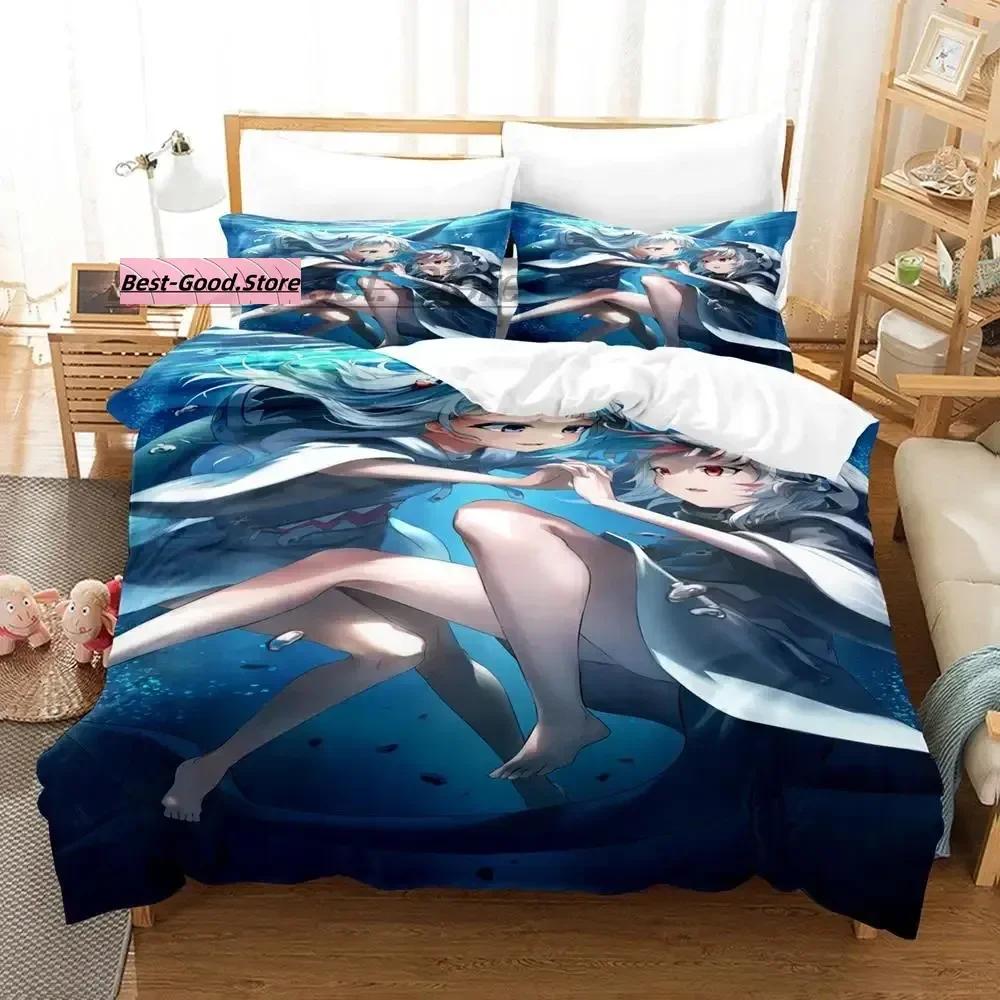 

Gawr Gura Reflect Fanart Bedding Set Single Twin Full Queen King Size Bed Set Aldult Kid Bedroom Duvetcover Sets 3D Print Anime EU Single(135*200cm)3pcs