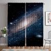 Cosmic Nebula Window Curtain for Room 2 Panel Blackout Curtains Shades Partition Tulle for Bedroom Halloween Decoration Living