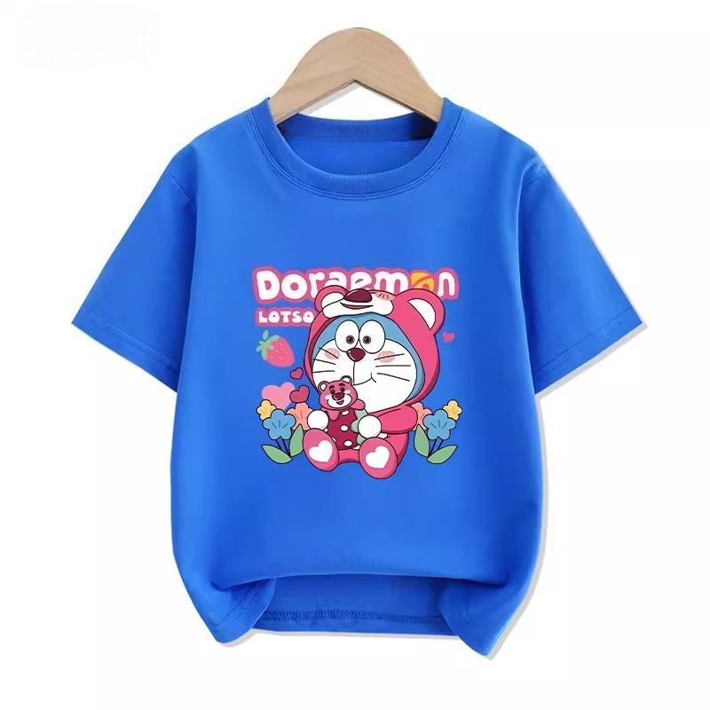 Summer New Doraemon Children's T-shirt, Fashionable, Comfortable, Breathable, Suitable for Boys and Girls