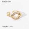 Offener Ring mit Zirkonia, Retro-Stil Passendes Ringpaar, Fingerring in geometrischer Form, Geometrischer Damenring