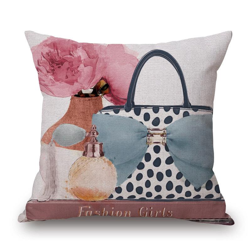 Make Up Lips Kisses Girls Poster Art Cushion Cover Modern Fashion Home Decorative Pillow Case