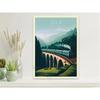 Machu Picchu Lisbon Vintage Travel Poster Canvas Print  Retro City Tourism Wall Art for Living Room Decor
