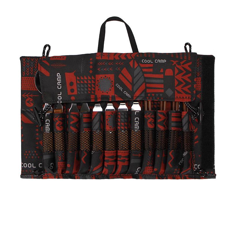 YJHOME Wooden Handle 4-Person Portable Cutlery Set