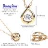 PLUSTER Dancing Stone Necklace with K10 Teardrop Diamonds and Crossfor White Box A perfect Day or birthday Eligible for Plaster Gold, Women's [Gift
