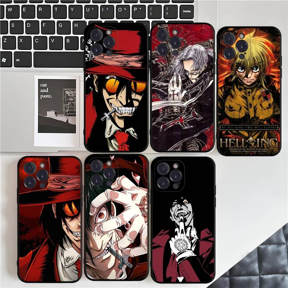 Horror Anime Hellsing Phone Case For IPhone 14 Plus 13 Mini 11 16 15 17 Pro Max Protection Shockproof