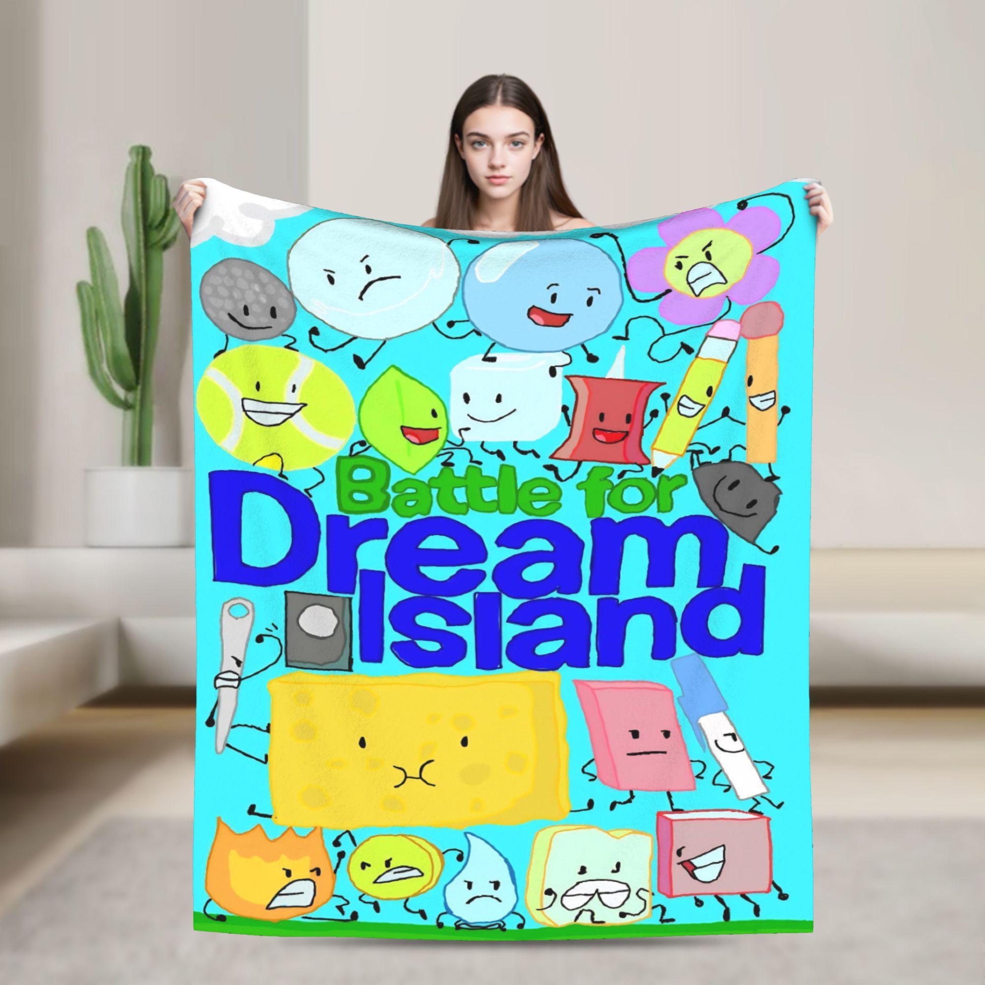 

BFDI Inanimate Insanity Cartoon Blanket Battle for Dream Island Plush Vintage Soft Throw Blankets for Home Summer 75x90cm