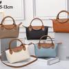 Borsa a Spalla in Pelle di Mucca Primo Strato Borsa a Tracolla da Donna Borsa a Mano a Forma di Raviolo Piccola Borsa Colore a Contrasto 6825