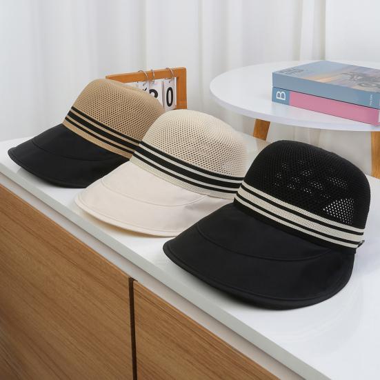 Women Baseball Hat Adjustable Fit Hollow Breathable Wide Brim Summer Hat with Large Brim Cycling Sunshade Fisherman Cap