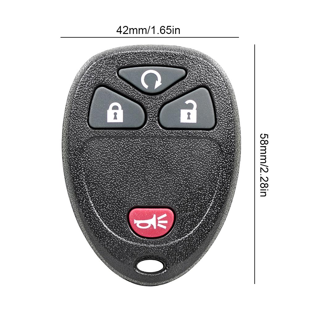 4 Buttons Remote Control Key 315Mhz Keyless Go Remote Control Car Key for Buick Enclave Escalade for Chevrolet Avalanche