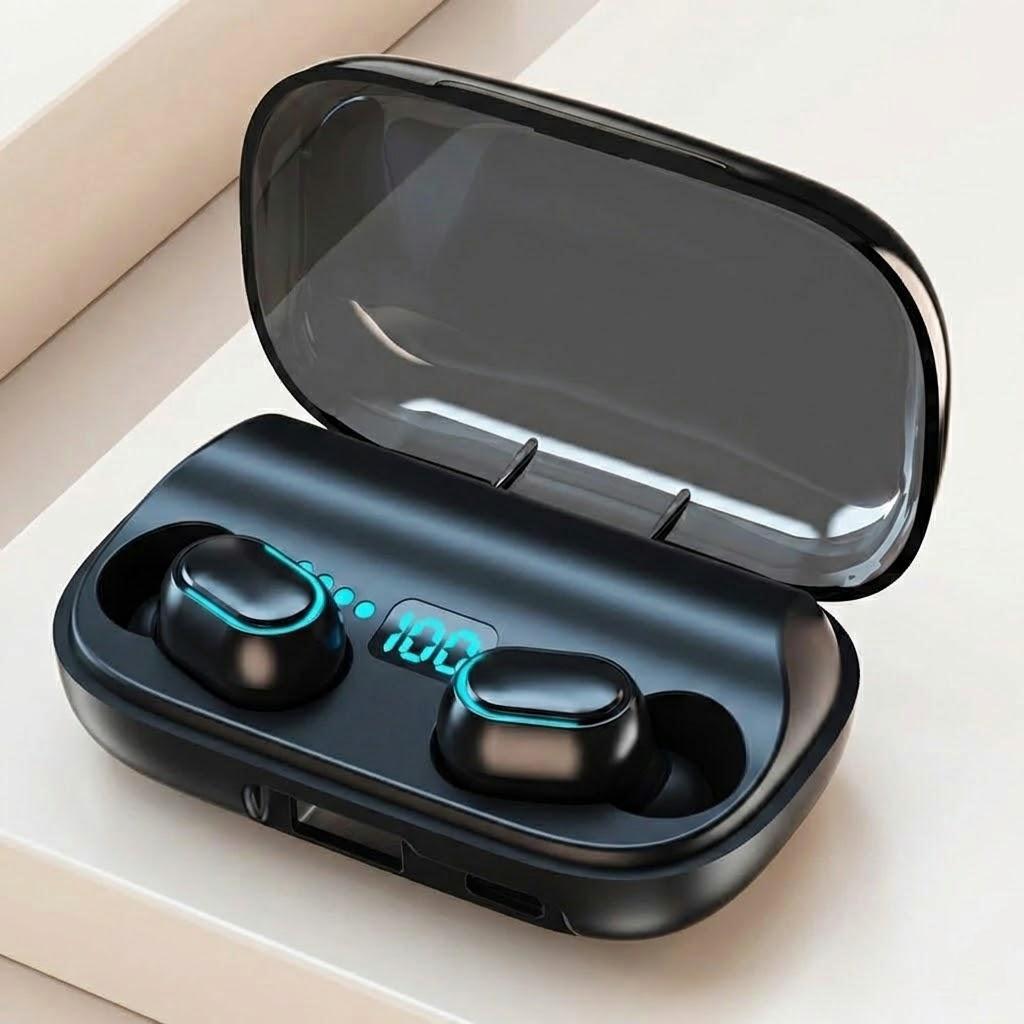 Bluetooth 50 True Wireless Stereo Earphones Noise Cancelling Touch Control Sport Headset with Digital Display