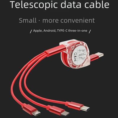 Zatahovací nabíjecí kabel 3v1 pro mobilní telefon s vlastním logem