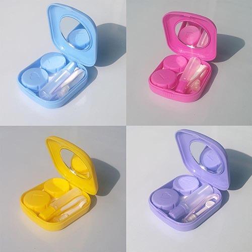 Contact Lens Holder Mini Travel Kits Easy Carry Tweezer Container Korean Storage Case Box Mirror