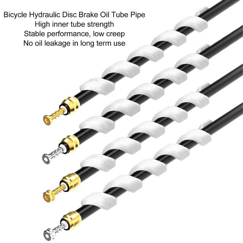 Langlebig mit 4 Oliven und Einsätzen Bremszug-Kit Einfach zu installieren Weiß Hydraulischer Scheibenbremszug Scheibenbremszug-Kit Fahrradreparatur