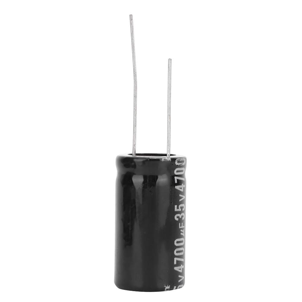 10 Pcs Black 35V 4700microfarad Aluminium Electrolytic Capacitor Standard Terminal 18 x 30mm