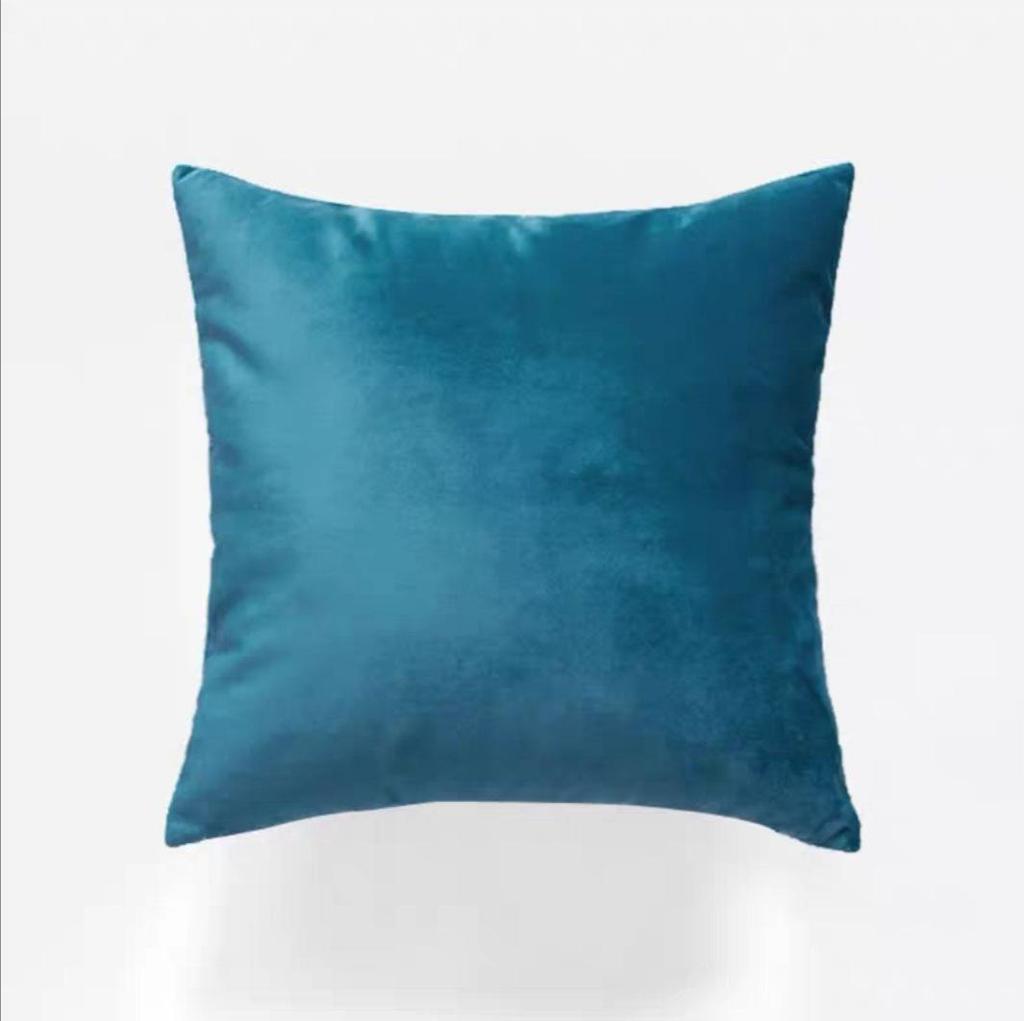 Dutch Velvet Solid Color Cushion Cover - No Logo Pillow Case for Office, Car, or Sofa