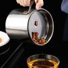 1Pc Stainless Steel Oil Filter Cup Durable Oil Pot With Built In Filter Easy To Invert Leakproof & Convenient Kitchen Gadgets