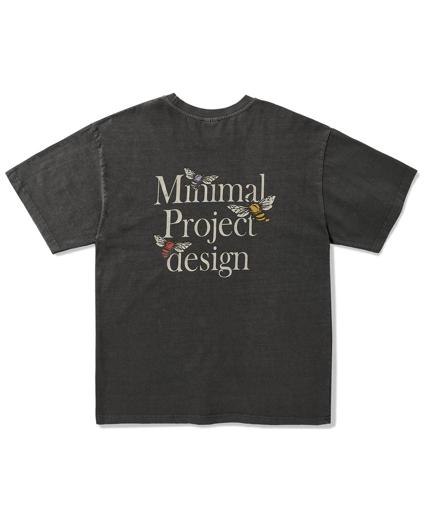 MINIMALPROJECT Helvetica Pigment Short Sleeve T-Shirt Mst165 [Darkgray]