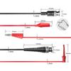 Cleqee BNC Test Lead Set for High Conductivity Copper Electronic Test Probe Set 1 Oscilloscopes, Cable, (1 Red, Black)