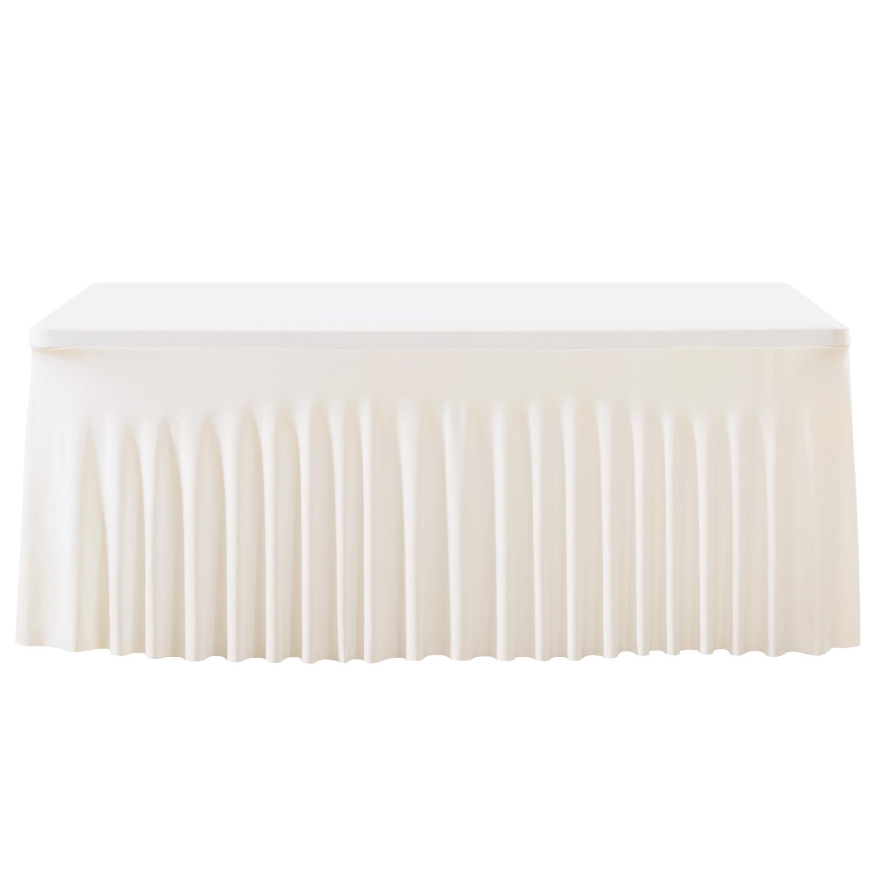 Spandex Tablecloth, Elastic Fitted Stretch Tablecloth for 6FT Rectangle Tables, Washable Table Cover Skirt for Wedding, Parties 4FT(122x60x76cm)