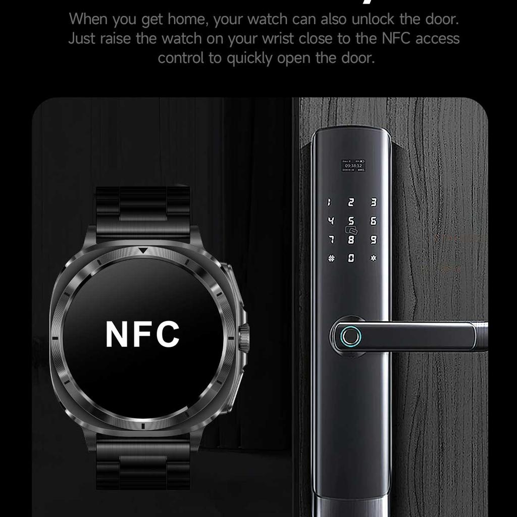 2025 Fashion New Expert Level Health Smart Watch Men ECG+PPG Laser Monitor Uric Acid Blood Fat Blood Pressure NFC HD Call Watch