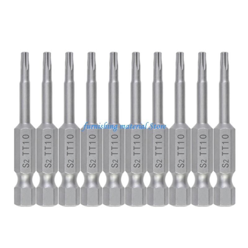 

Y5GD 10Pcs 50mm Security Blossom Bit Set 1/4inch Shank Bit