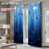 2Pcs Abstract Printed Window Curtain For Bedroom Office Kitchen Living Room And Study With Rod Hole Window Treatment