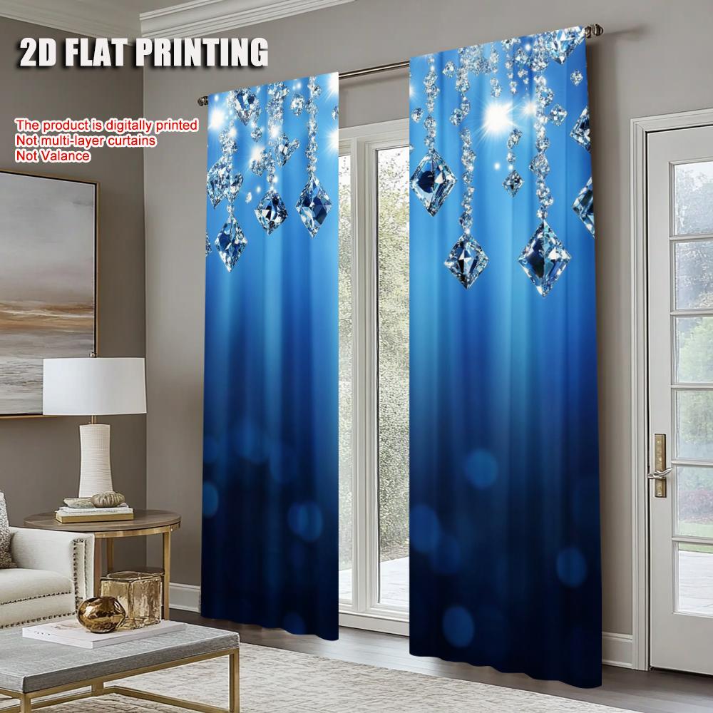 2Pcs Abstract Printed Window Curtain For Bedroom Office Kitchen Living Room And Study With Rod Hole Window Treatment
