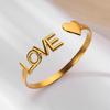 New stainless steel ove love bracelet women's fashion versatile titanium steel open fashion bracelet
