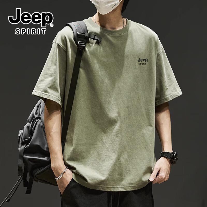 JEEP SPIRIT Men s Casual Heavyweight Cotton T-shirt 3XL