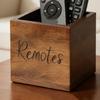 Wood Remote Control Holder Vintage Style Pen Holder Durable Desktop Storage Box  Nightstand