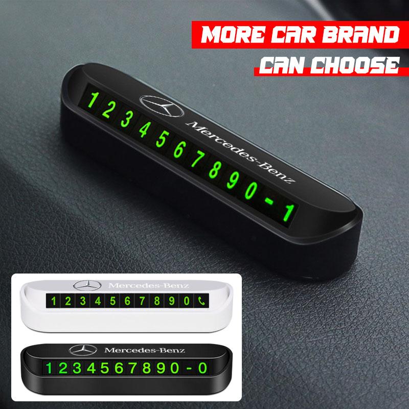 AABIG1 Card Phone Number Card Plate Park Stop Automobile Accessories Stickers For Mercedes Benz A180 A200 W205 E63 AMG 2014 2015 W166
