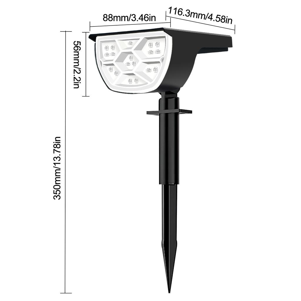 RGB Solar Landscape Light Outdoor IP65 Waterproof 7 Lighting Modes Color Changing LED Solar Spot Light Outdoor For Yard Garden