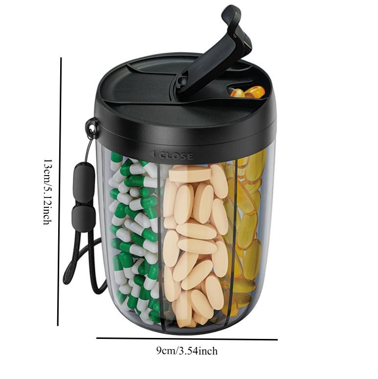 6-compartment Large Capacity Medicine Box Waterproof and Convenient Travel Outdoor Sealed Medicine Storage Box