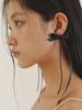 Love Me Monster Long Long Love Ribbon Earrings_Bk