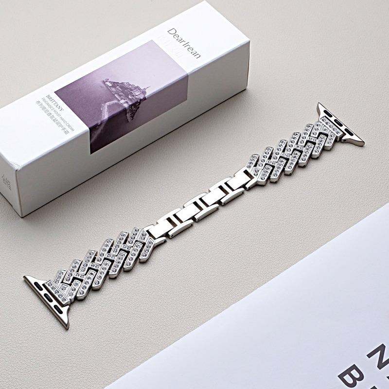Diamond Strap Suitable for Apple Watch 40/44/38/45/41/49/42mm Metal Bracelet iWatch Series Se 7 6 3 5 Ultra 2 8 9