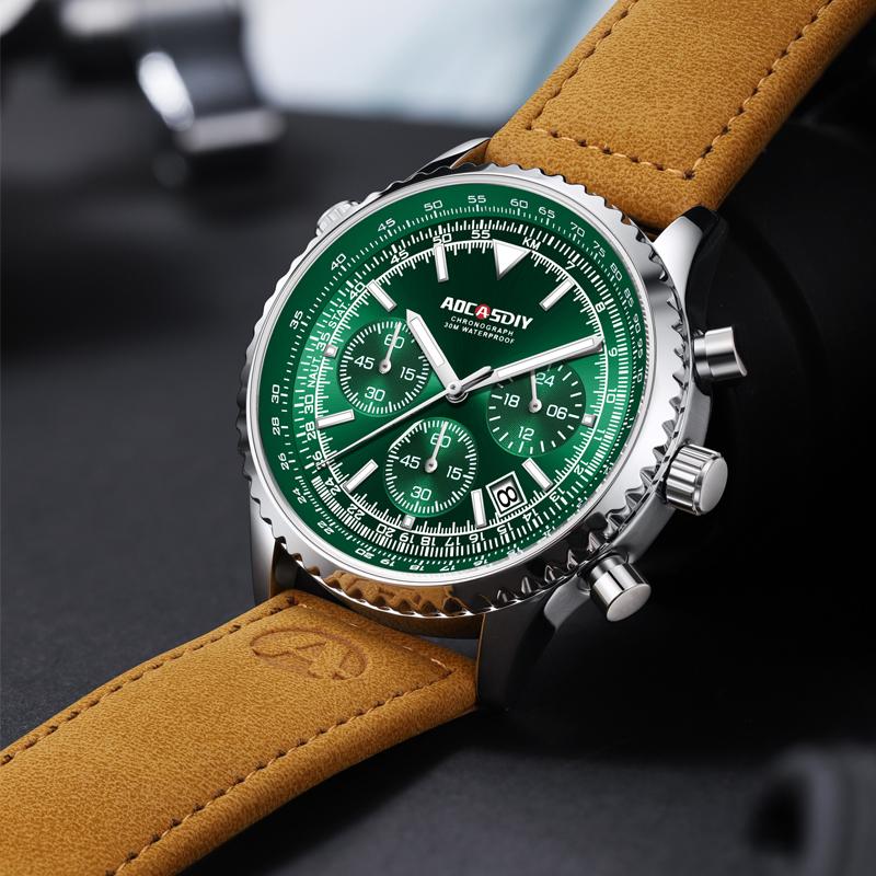 Multifunctional Chronograph Men's Watches Luxury Business Belt Waterproof Luminous Wristwatch Gifts Relogio Masculino