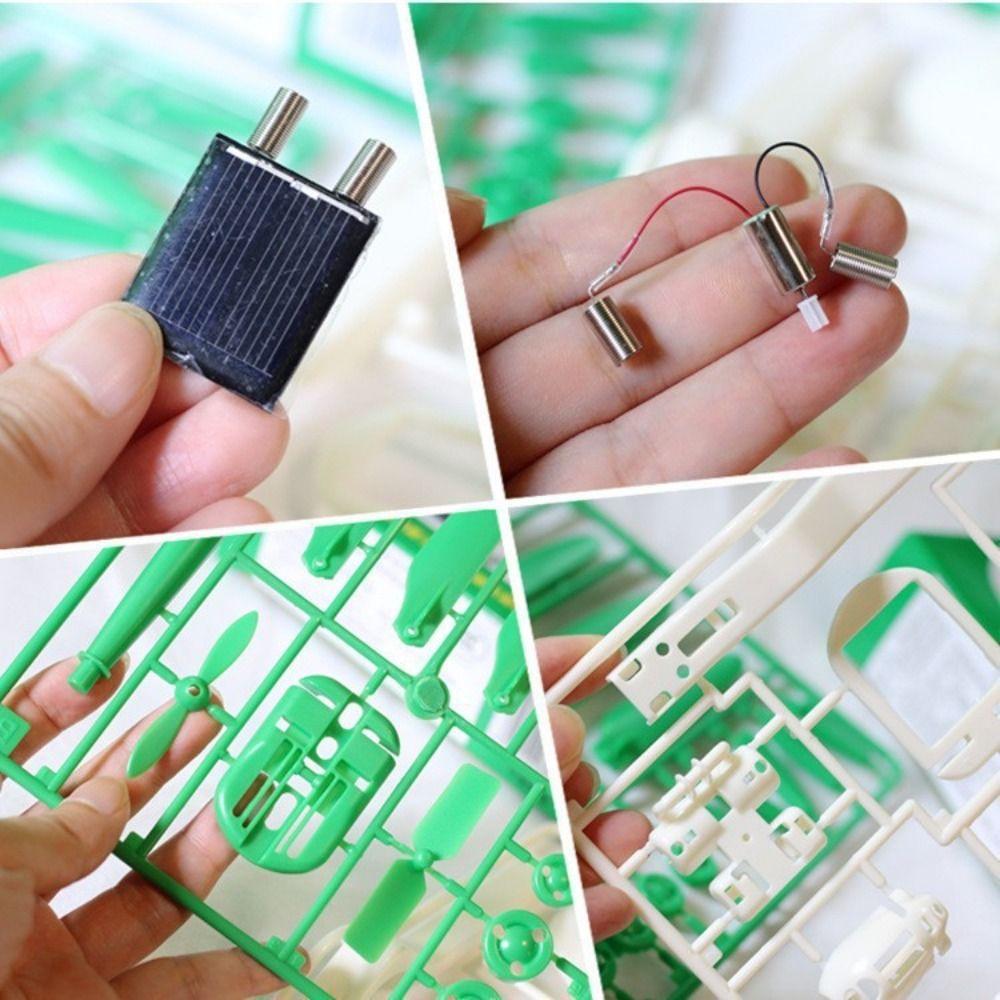 Renewable Energy Solar Power Robot 6-In-1 Science Toy Solar Panels Assembling Ship Fan  Lab DIY