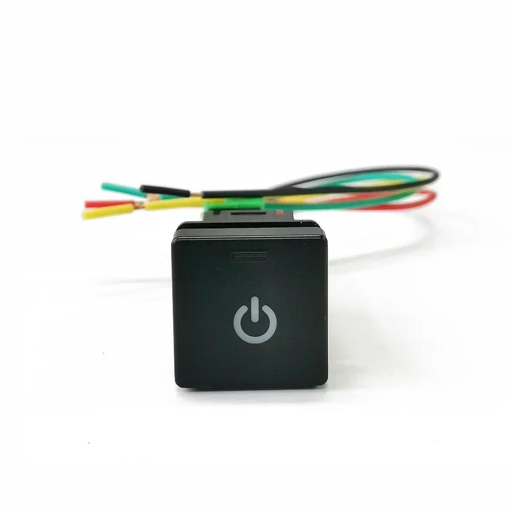 1Pc Car DRL LED Power on Off Front Fog Lamp Spotlights Switch Button with Connecting Wire for ISUZU D-MAX 2021 2022 2023