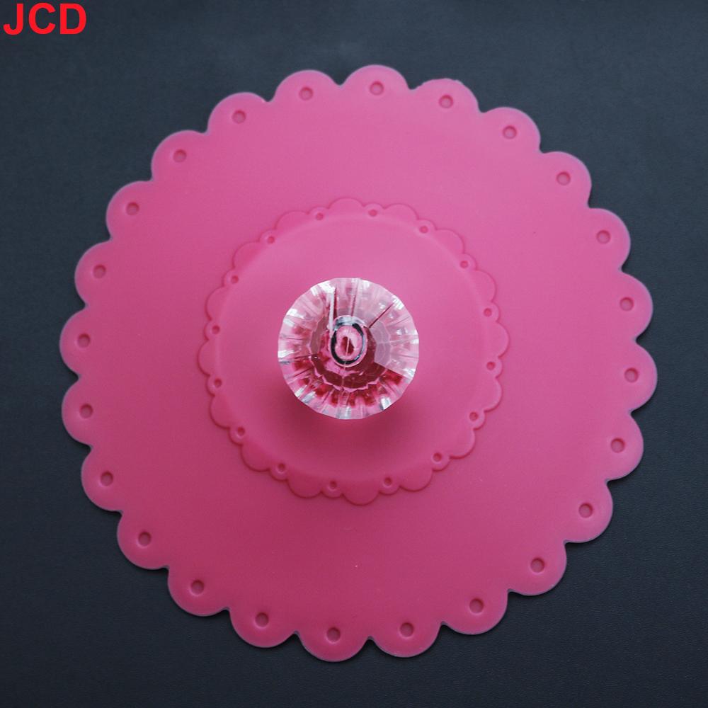 JCD Reusable Silicone Cup Cover with Artificial Diamonds Anti-dust Thermal Insulation Cup Lid Seals Mugs Cover Drinkware Parts