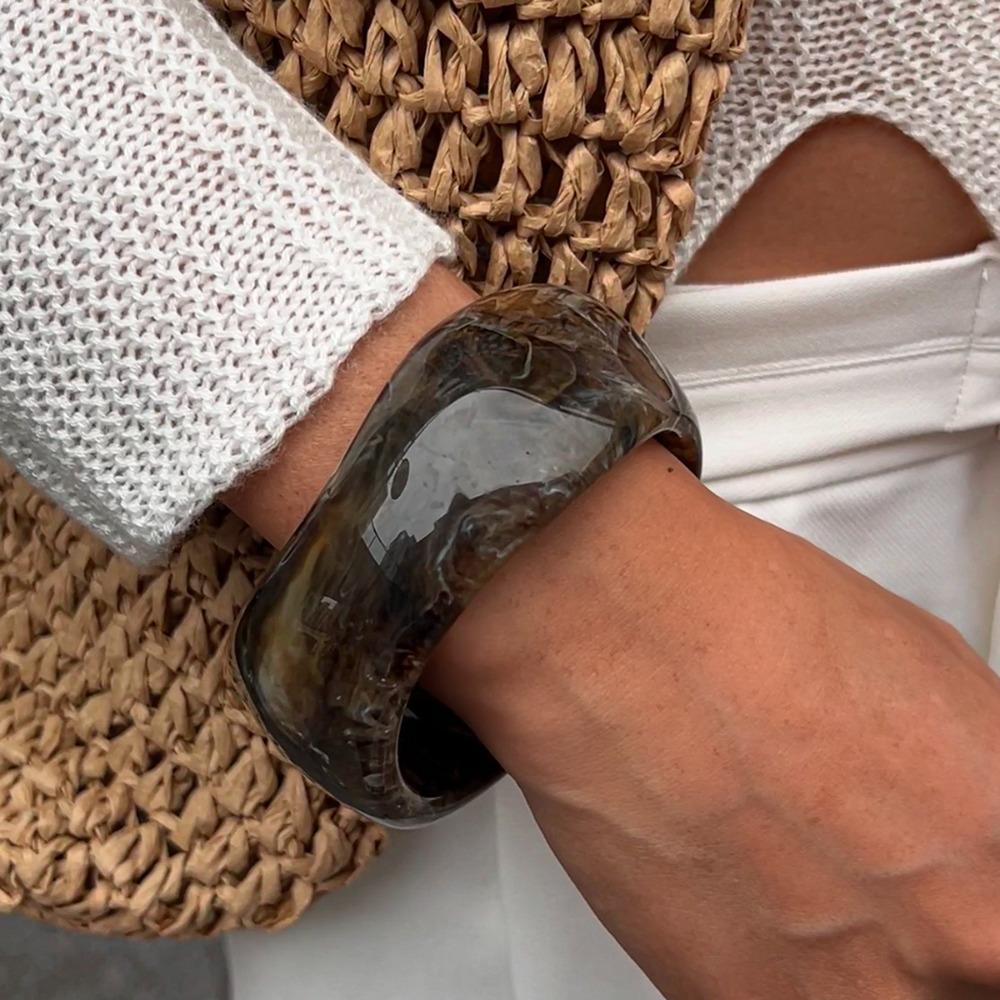 Irregular Resin Acrylic Bracelets Geometric Lady's Bracelet New Chunky Bangles  Gifts