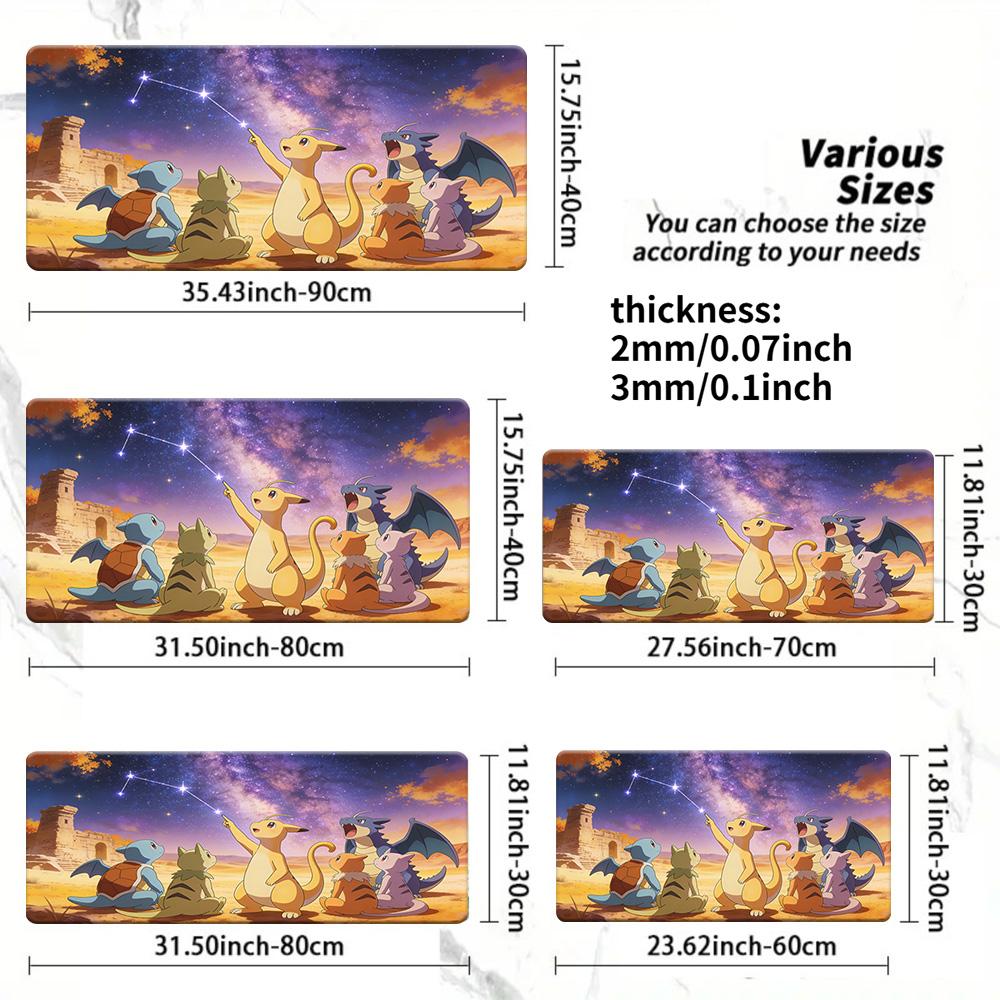 Hoenn Starters Cute Pokemon TCG Gaming Desk Mat 30x80x0.2cm