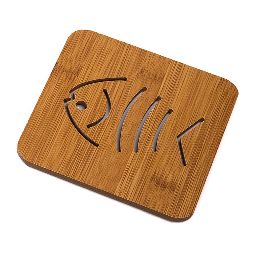 Wooden Potholder Table Mat Dishes pot bowl teapot hot Pot Hollow Holders Set For Hot