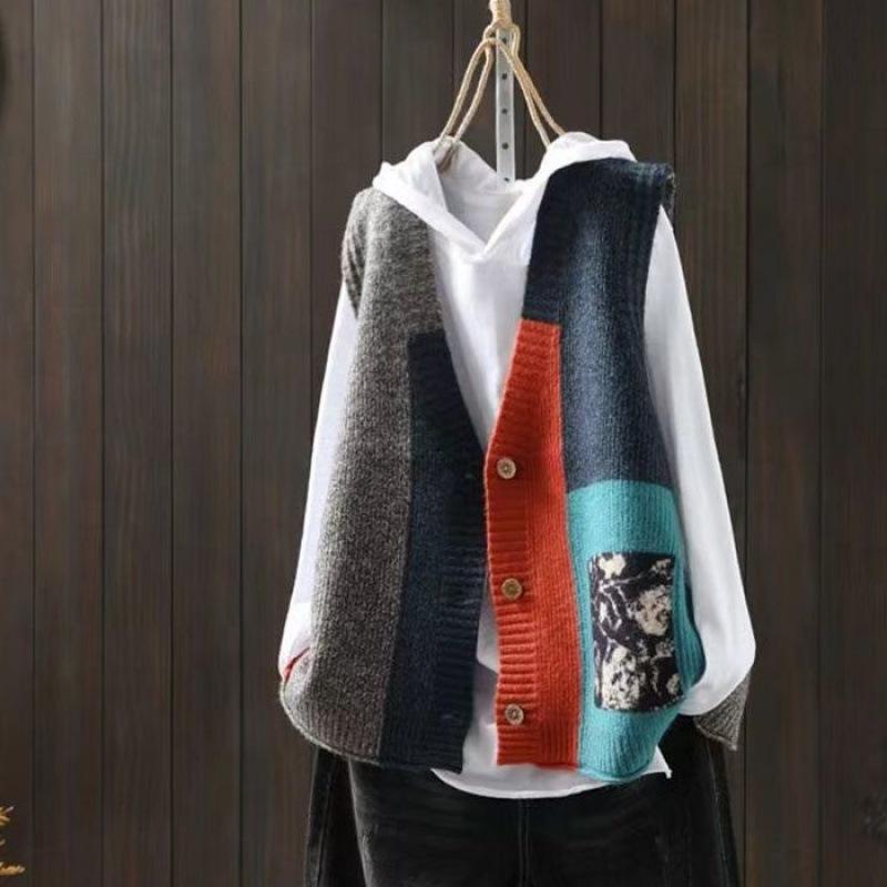 

Женский жилет-кардиган в стиле ретро 2024 года 3XL (approx. 72.5 kg)