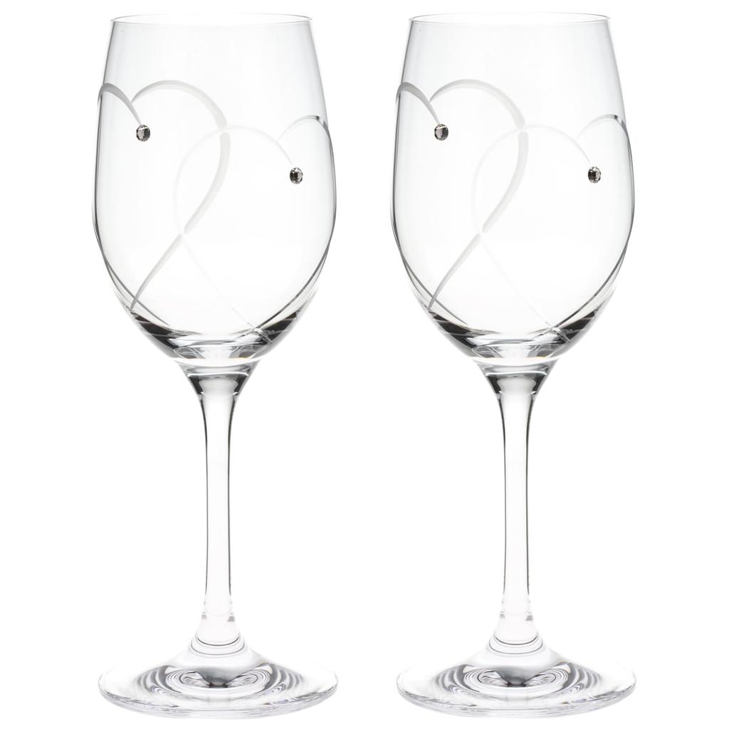 [Officially Imported] Wedgwood Promises Two Hearts Wine Pair 58310700130